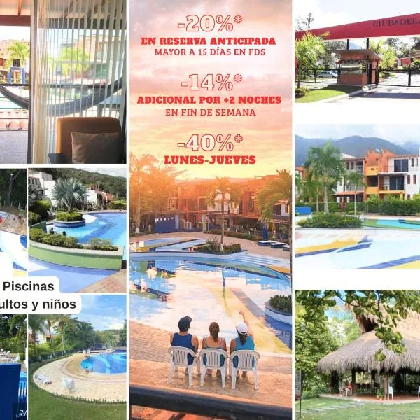 ""Apto 2 Habit, 4 piscinas, Dcto GENIUS, Check in-out extendidos, a 1 cuadra del parque -Ciudadela del Sol-"", hotel en San Jerónimo