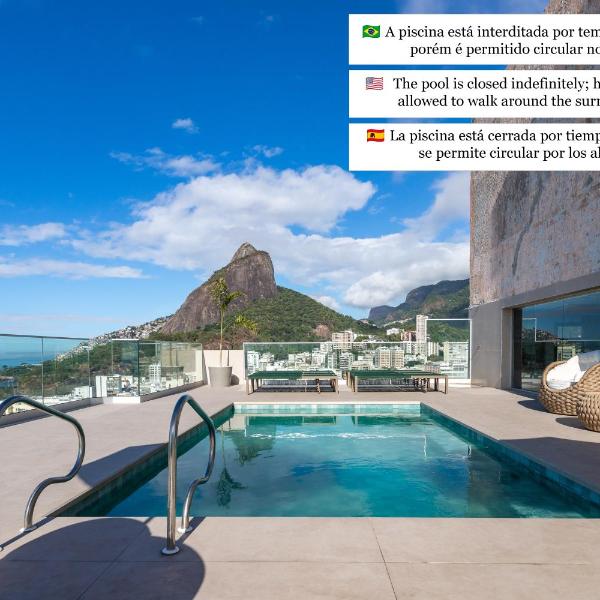 Top LEBLON com Vista Mar e Vista Cristo Redentor a 300m PRAIA e 150m Metro - Estacionamento e Portaria 24h - Anuncio com Opção de 1 Quarto e 2 Quartos - Foto 2