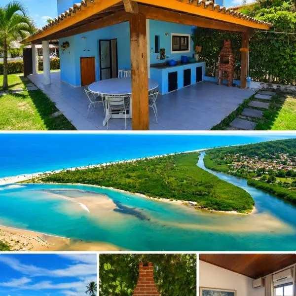 Casa com Wifi, Churrasqueira, Clube com Piscina a 50m do Rio e Mar - Até 8 hóspedes, hotel a Camaçari