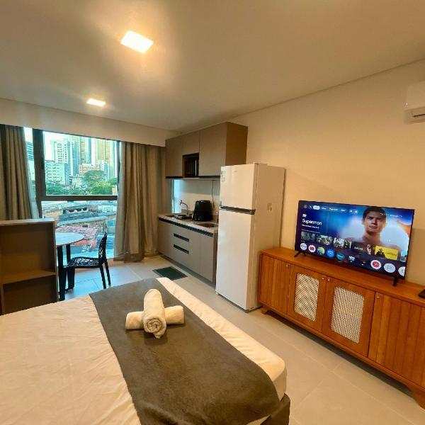 Studio novo em Boa Viagem | Piscina no rooftop