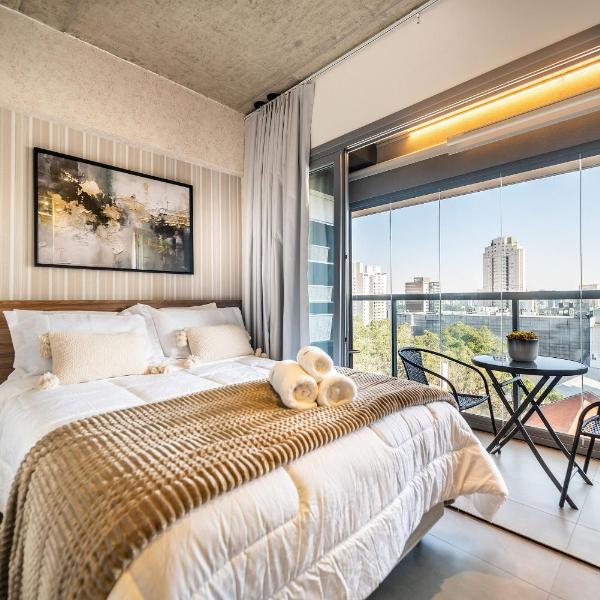 BHaus Jardins ON Lorena | Studio Premium com Varanda | Linda Vista 11o andar | Estacionamento pago 24h na Alameda Lorena 638 | Recepção 24h | Lavanderia pay per use | Academia | Piscina no Rooftop | Minimercado | ol7