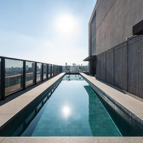 BHaus Jardins ON Lorena | Studio Premium com Varanda | Linda Vista 11o andar | Estacionamento pago 24h na Alameda Lorena 638 | Recepção 24h | Lavanderia pay per use | Academia | Piscina no Rooftop | Minimercado | ol7 - Foto 4
