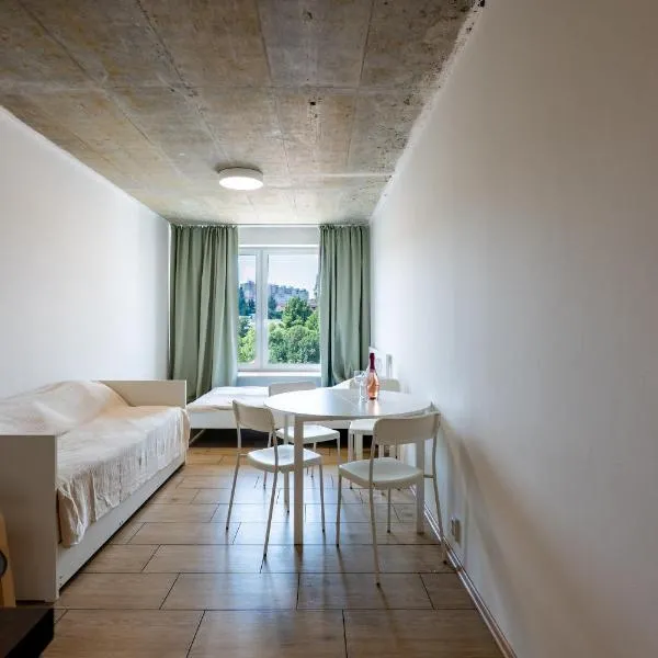 Brand new studio Penthouse #39 close to center with FREE parking, hotel in Prague