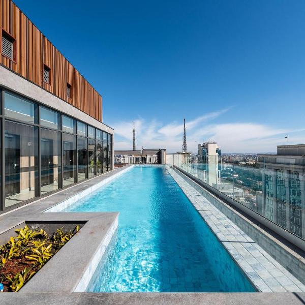 BHaus Higienópolis Maceió 88 | Studio com Varanda | Cama Queen | Linda Vista do Estádio Pacaembu | 17o andar | Estacionamento 24h pago ao lado | Academia | Lavanderia Pay per use | Piscina no Rooftop com Vista Panorâmica | Metrô 350m | ma73 - Foto 4
