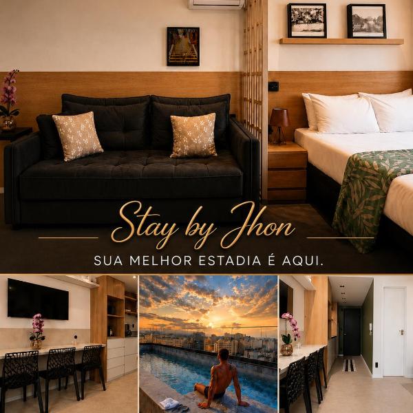 OFF Studio para 4pessoas, Enxoval, Wi-Fi, Piscina, Roof Top, Arcos Lapa, a 5 minutos da Petrobras e a 20min Copacabana