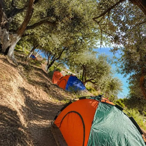 보르쉬에 위치한 호텔 Blue Camping in Borsh, Vlorë