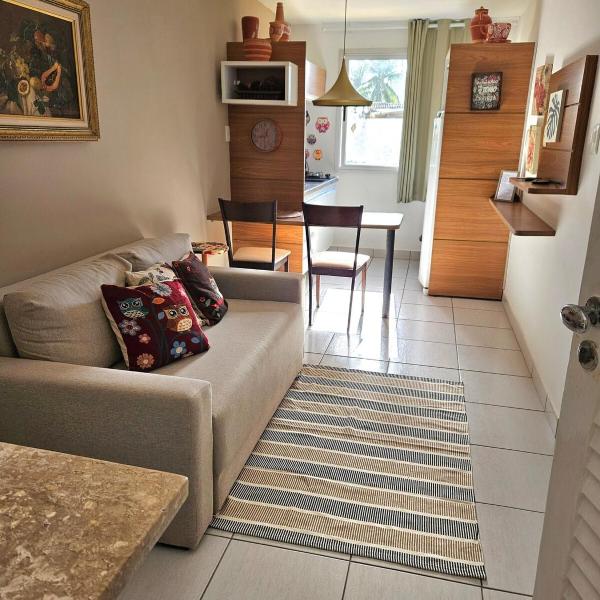 Apartmento quarto, sala e cozinha a beira mar