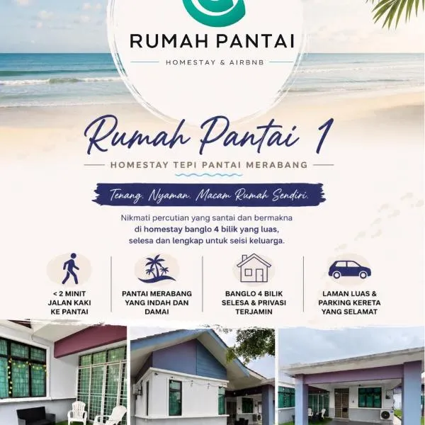 Rumah Pantai de Merabang-Seaview House, viešbutis mieste Bačokas
