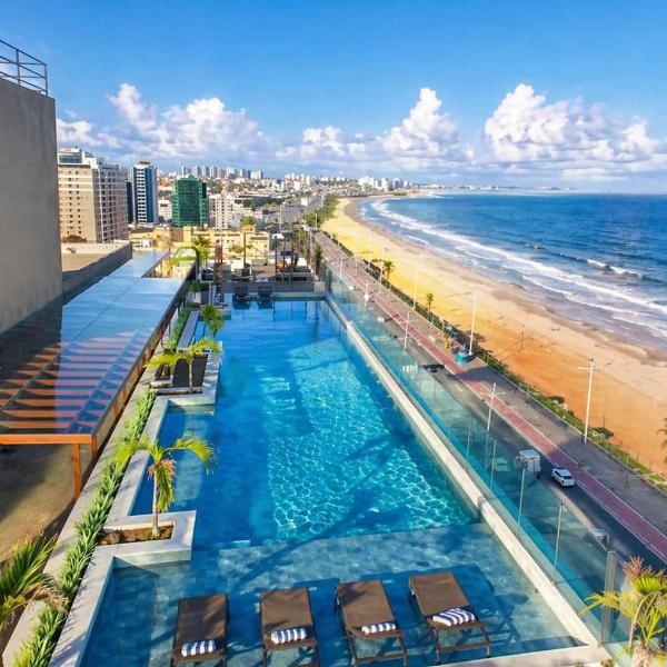 Vista Mar Panorâmica Rooftop Piscina e Jacuzzi