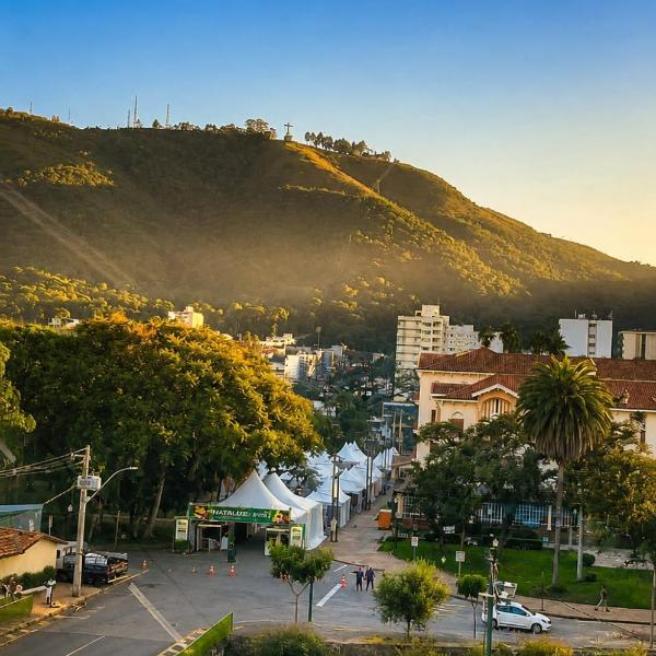 Apartamento 112 Pé na Praça 1 vaga Garagem 4 Hóspedes