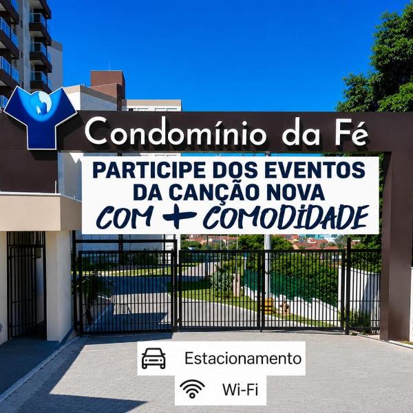 Apto com Garagem e Wi-Fi a 4 minutos da Canção Nova