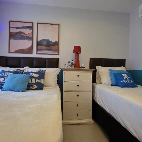 Studio premium no Beach Class Meireles com Rooftop
