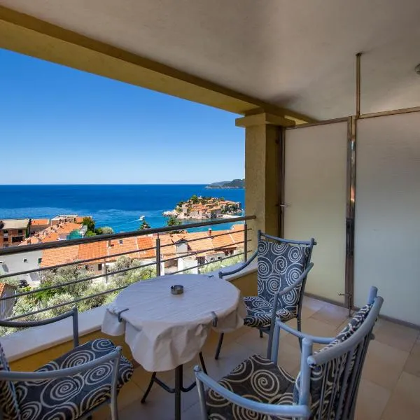 BMV room with east island view, hotel in Sveti Stefan