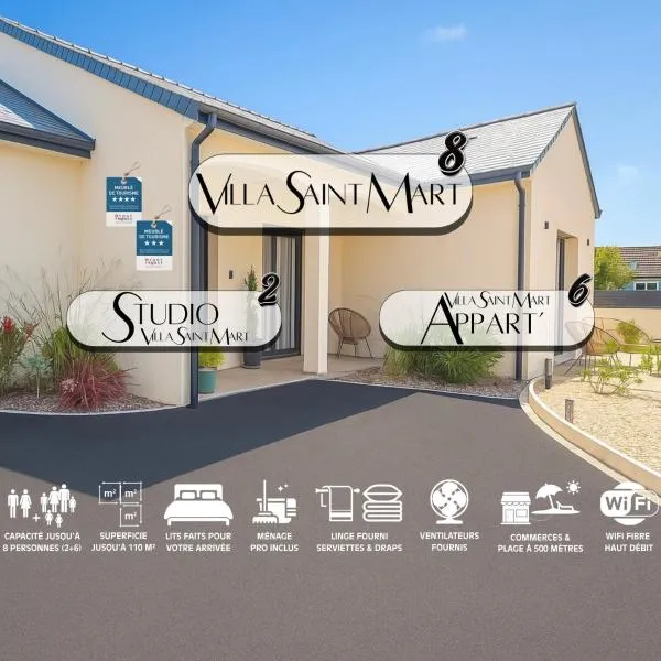 Villa Saint Mart-Tout Inclus-Plage à 7 min à pied, hotel in Saint Martin de Brehal