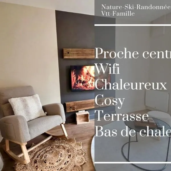 Cozy apartment for 4 people in Allos, ground floor of chalet, hotel v destinácii Allos