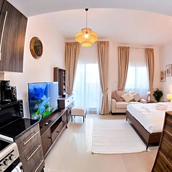 Cozy Urban Studio - Peach Bliss Haven Retreat, hotel Abu-Dzabiban