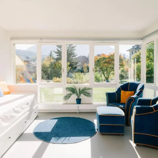 Apartment Baytrail in See- und Bergnähe, modern, mit Garten, 4 Gäste, viešbutis mieste Špycas