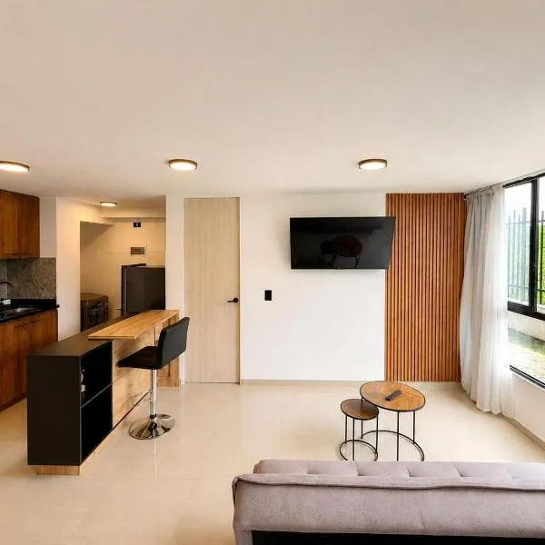 Apartamento Moderno a 5 min de Ukumarí Piscina y Parqueadero、ペレイラのホテル