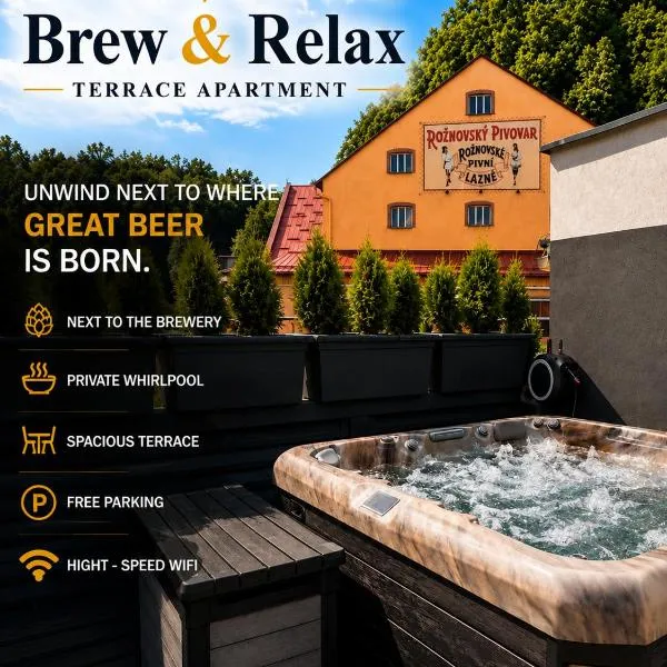 Brew & Relax TERRACE APARTMENT, отель в городе Рожнов-под-Радгоштем