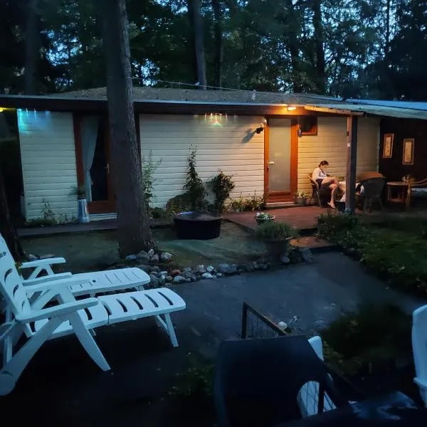 Chalet 117 rand Veluwe in het bos, tegen de heide aan en nabij de IJssel, hotel a Hattemerbroek