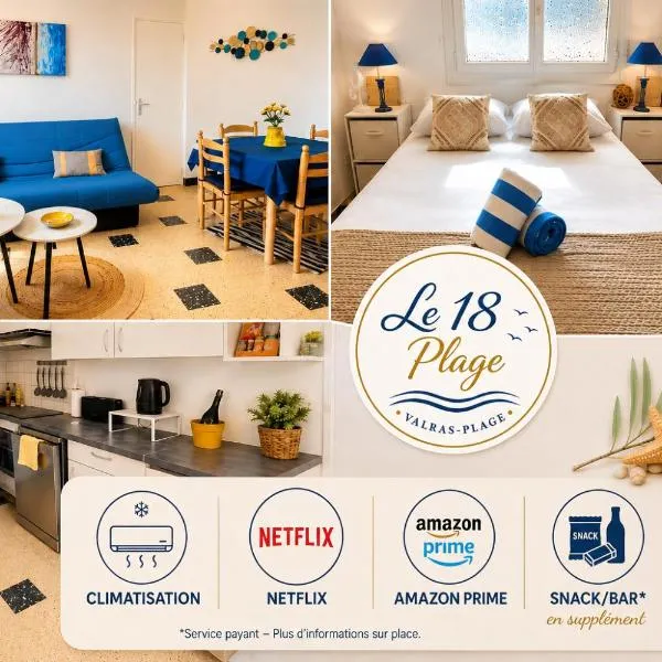 Le 18 plage, hotel i Valras-Plage