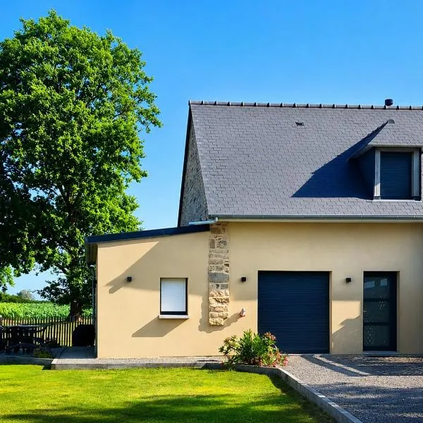 Gîte 6pers proche Mont-St-Michel - calme & jardin, hotel in Saint-Quentin-sur-le-Homme