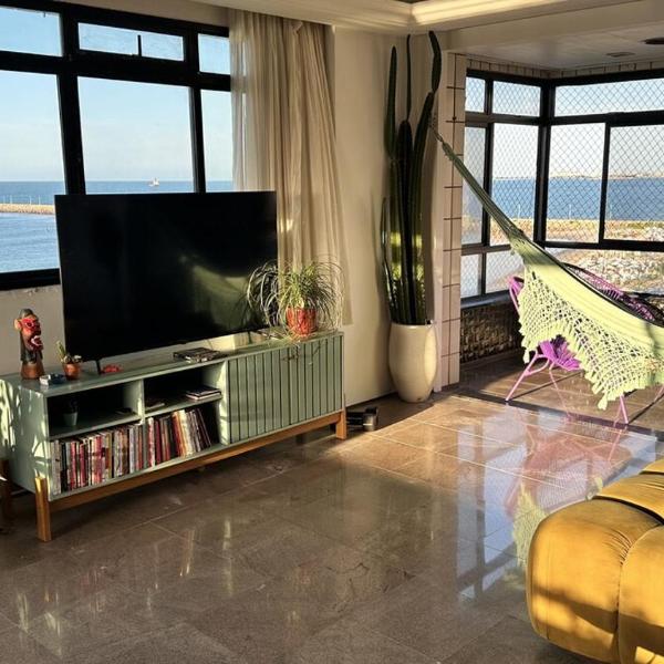 Maravilhoso Apartamento 200m2 Vista Mar e Piscina - mínimo 1 mês