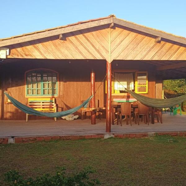Chalé pé na areia