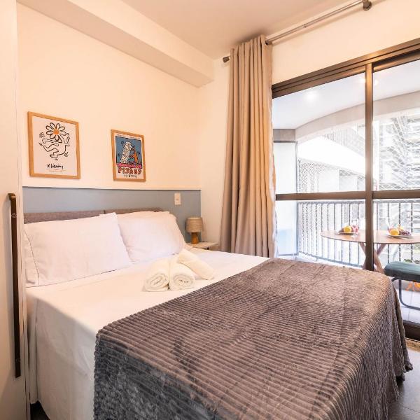 BHaus Setin Republica - Studio com Varanda - 4o andar - Centro SP - Lavanderia Pay per use - Academia - Coworking - Piscina - Em Frente ao Metrô - sr41 - Foto 2