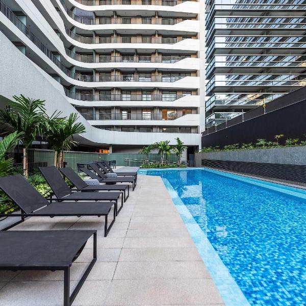 BHaus Setin Republica - Studio com Varanda - 4o andar - Centro SP - Lavanderia Pay per use - Academia - Coworking - Piscina - Em Frente ao Metrô - sr41 - Foto 4