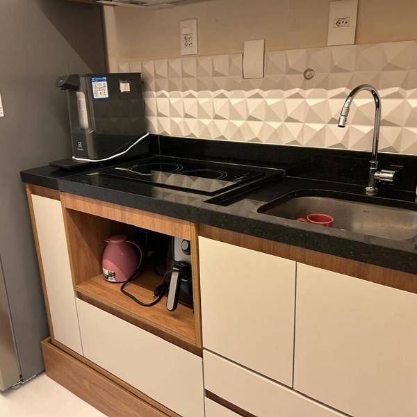 Apto flet, ideal para casais, frente mar, piscina aquecida, jacuze - Foto 5