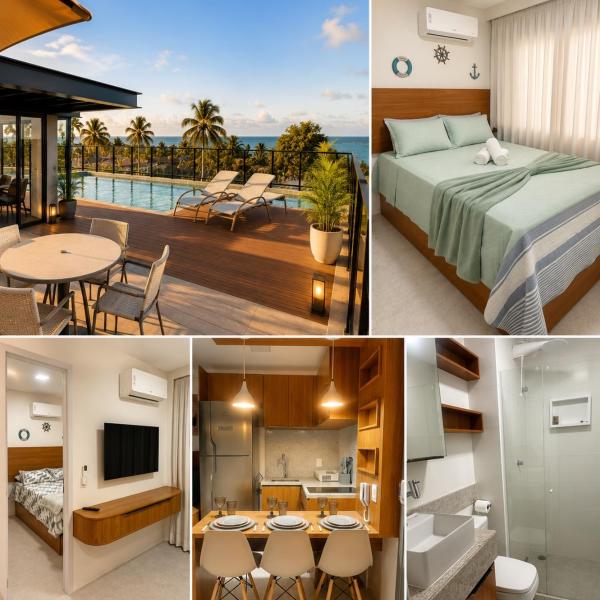Vista mar - Flat Mar de Campas - novo com garagem