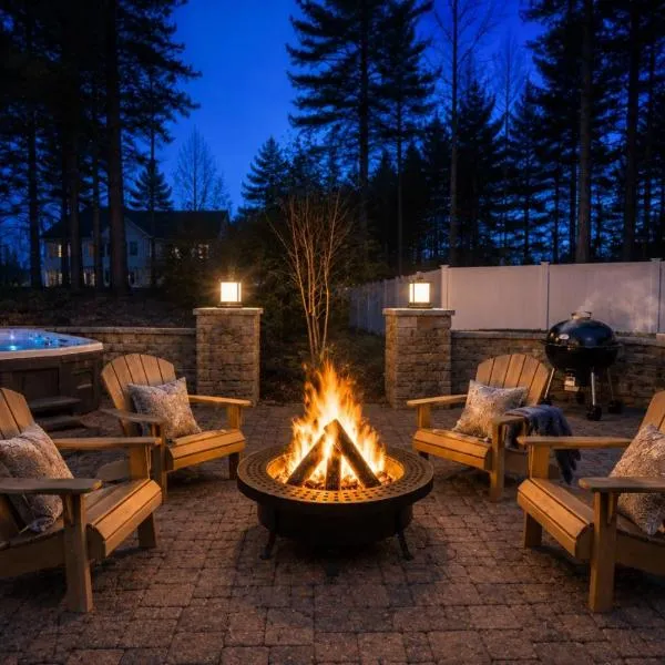 Luxury 5BR Family Retreat Hot Tub Game Room 2 Fire Pits Fenced Yard, отель в городе Ист-Страудсберг