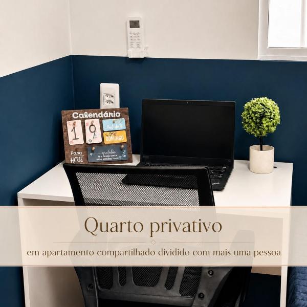 Quarto privativo com ar condicionado, tv e mesa de estudo - no centro do Recife - 120 metros da UNICAP - areas comuns compartilhadas
