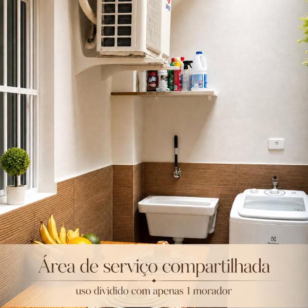 Quarto privativo com ar condicionado, tv e mesa de estudo - no centro do Recife - 120 metros da UNICAP - areas comuns compartilhadas - Foto 3