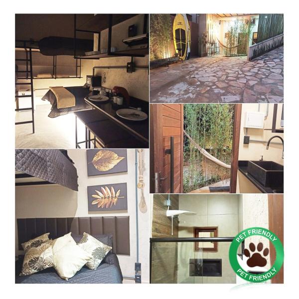 N2 Suite térrea a 700m da praça com jardim e espaço gourmet