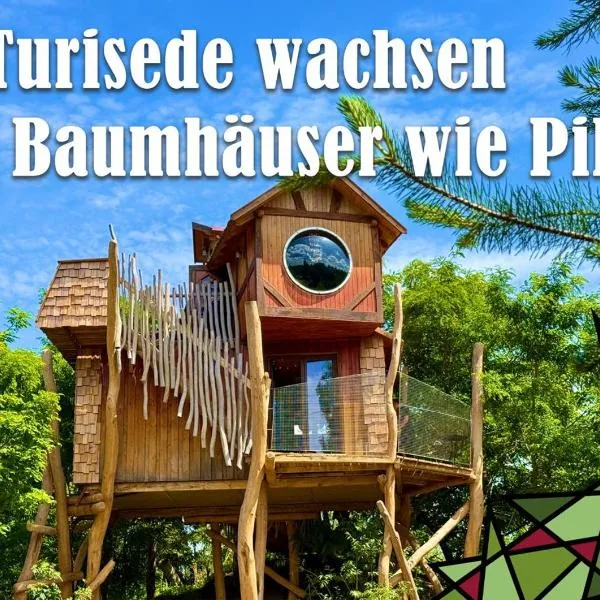Baumhaushotel - Die geheime Welt von Turisede - Kulturinsel Einsiedel, hotel v destinácii Zentendorf