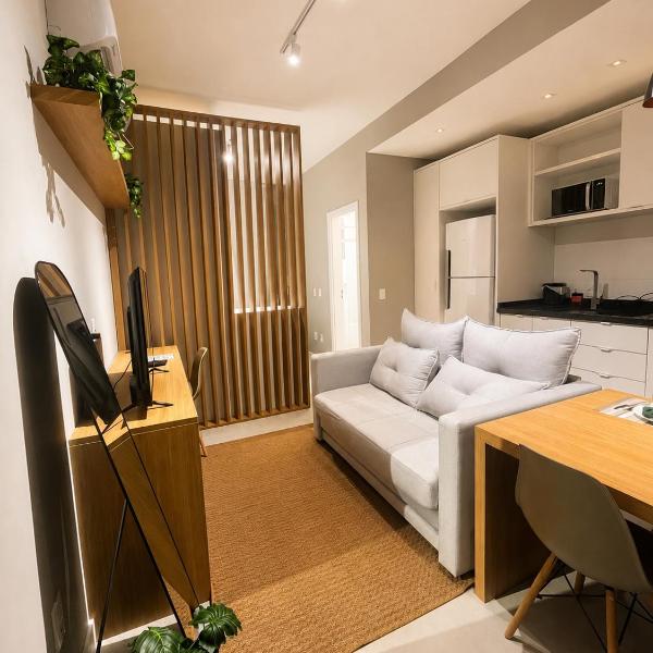 Studio no Centro Com Garagem, Academia e Pet Friendly