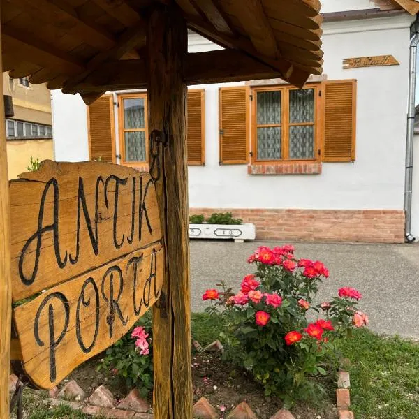 Antik Porta-Hangulatos parasztház kerttel,borospincével és infraszaunával, hotel in Szakony