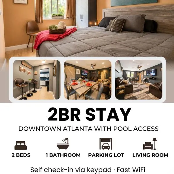 2BR Urban Comfort 2 King Beds & Movie Nights, hotel sa Atlanta