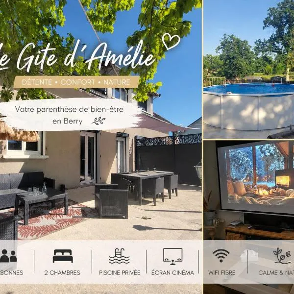 Le gite d 'Amélie maison climatisation wifi jardin privé, hotel u gradu Célon