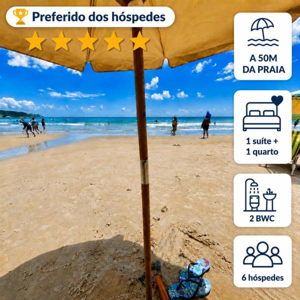 Bombas/ Bombinhas, a 50m do Mar, Apartamento 2 quartos, com churrasqueira na sacada, Ar e Wi-fi