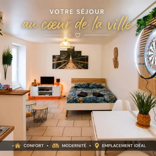 studio cosy & fun face aux château fléchettes, hotel en Gaillon