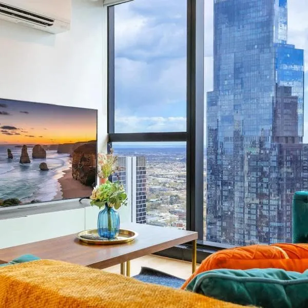 Sky High 2 Bedroom Melbourne City Views、メルボルンのホテル