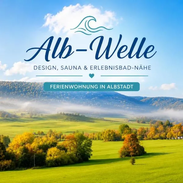 Alb-Welle I Design-Apartment mit privater Sauna & Badkap-Nähe, מלון באלבשטאדט