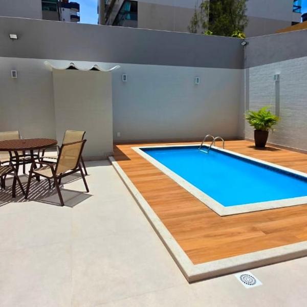 Piscina privativa a 40 passos da praia