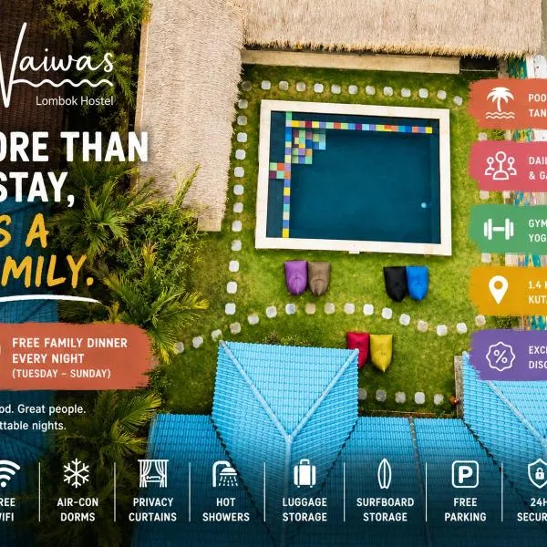Waiwas Hostel, hotel di Kuta Lombok