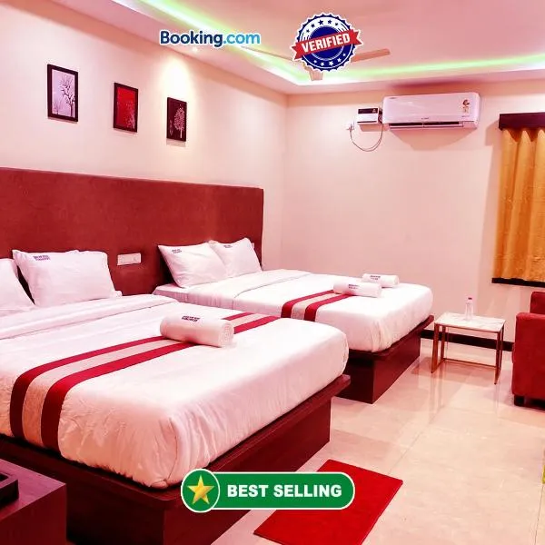 Premium Hotel DS TIRUPATI - near the central bus station and Railway Station - Air-conditioned units equipped with flat-screen TVs, kettles, and free toiletries - BEST FAMILY HOTEL IN TIRUPATI, hotel u gradu Tirupati