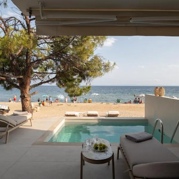Strovilla Astraea Beachfront Villas with Private Pool, hotel di Psakoudia