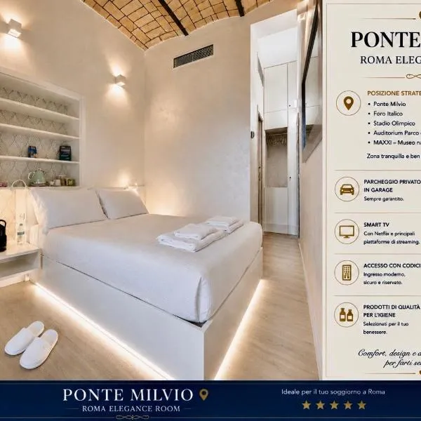 Ponte Milvio Roma Elegance Room & Private Parking, hotel u Rimu